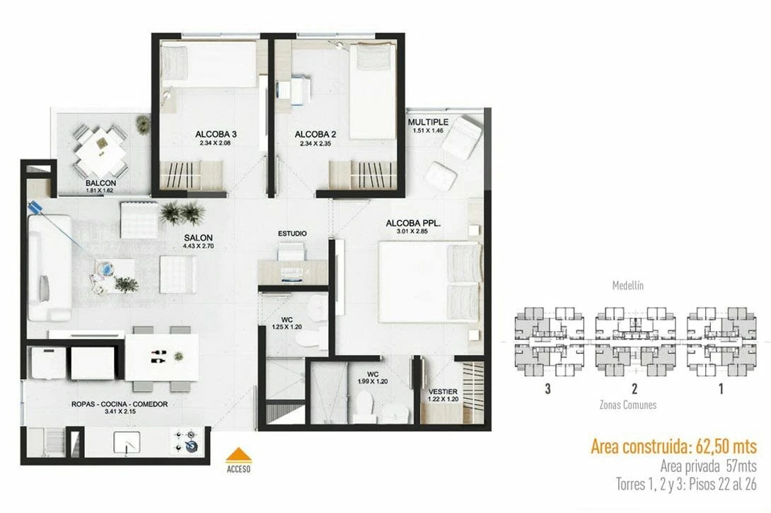 Apartamento en Venta La Madera Bello
